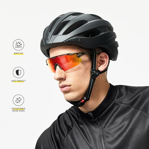 Image of Cycling Glasses, TR90 Unbreakable Frame Polarized Anti-UV400 Sports Sunglasses