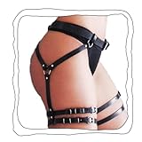 Bmirth Leg Harness Leather Belt Chain Body Harness Belt Waist Body Chain Party Body Accessories for Women(style 1)