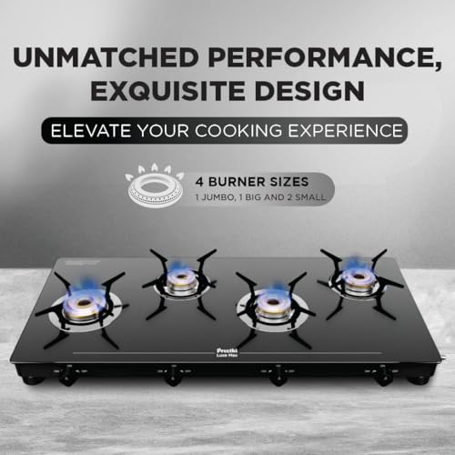 Preethi Luxe Max 4 Burner Glass Top Gas Stove — view 2