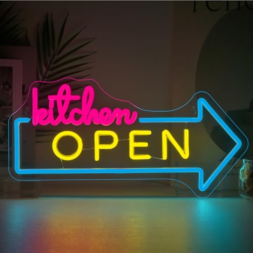 NXYX Kitchen LED Neon Sign Dimmable Wall Decor USB Powered