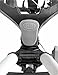 Qwik-Fold 3 Wheel Push Pull Golf CART - Foot Brake - ONE Second to Open & Close! (White/White)