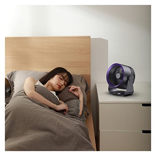 Ventilateur de circulation d'air mural et table sans fil rechargeable gris - 2