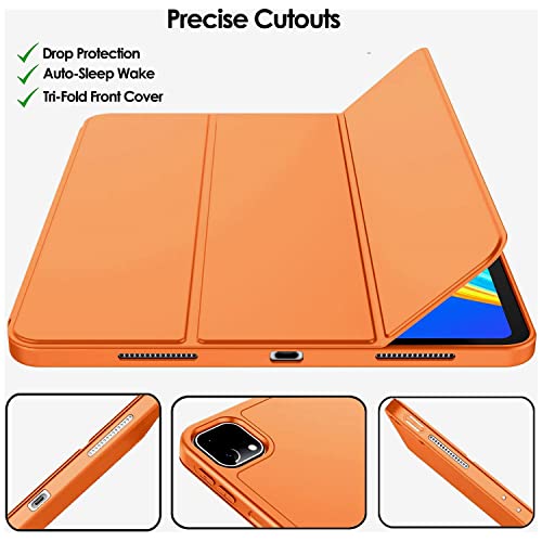 Image of DuraSafe Cases for iPad Pro 11 inch 4th 3rd 2nd Gen Case A2759 MNXE3HN /A MNXD3HN /A A2435 MNXG3HN /A MNXF3HN /A MNXJ3HN /A A2761 A2762 MNXN3HN /A MP553HN /A A2377 MHQR3HN /A MHQT3HN /A A2228 - Orange