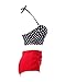 HDE Womens Retro Bikini High Waist Vintage Style Swimsuit 50s
