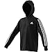 adidas YB MH 3S FZ Sweat-Shirt Garçon, Black/White, FR : S (Taille Fabricant : 7-8Y)