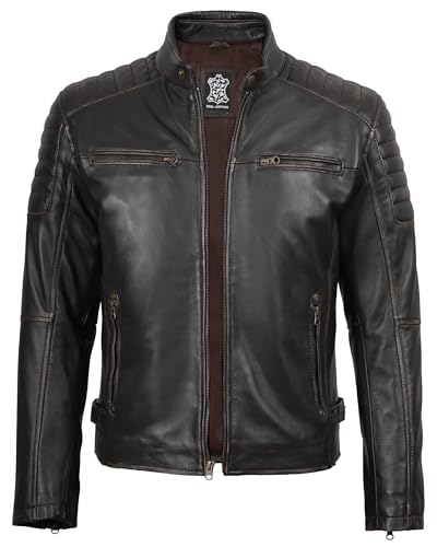 Image of Decrum Real Lambskin Mens Leather Jacket