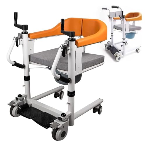 Silla de ruedas elevadora de pacientes para el hogar, silla de transferencia portátil con elevación manual, máquina de transferencia junto a la cama, ayuda para elevación de pacientes para enferm