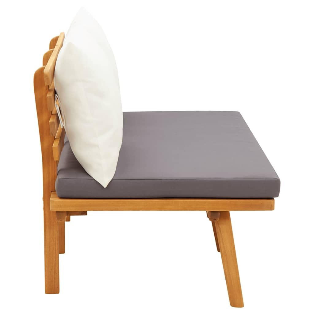 Repose pied de jardin avec coussin 60x60x29 cm Bois d acacia