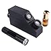 Gem Refractometer 1.30-1.81 RI Range, with Flashlight and Refractive Oil, for Gemstone Identification and Birefringence Testing in Jewelry Industry, Black(B)