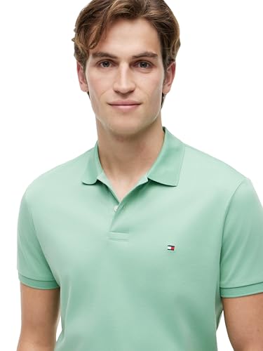 Image of Tommy Hilfiger Mens Short Sleeve Casual Polo Shirts in Regular Fit with Liquid Cotton