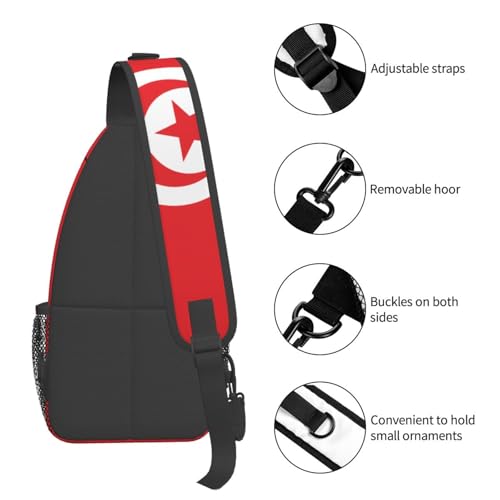 Mochila unisex con estampado de bandera de Túnez miniatura 5