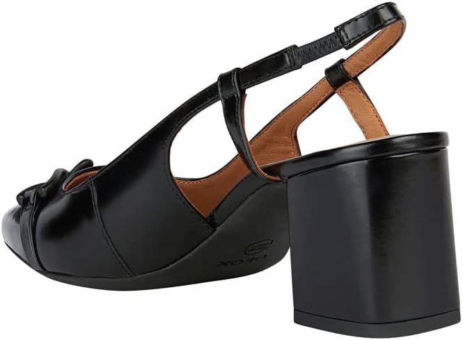 Geox Girls' D Bigliana Pump, black, 4