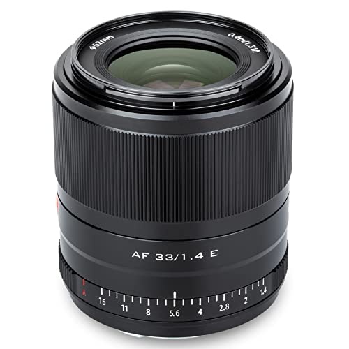 Viltrox AF 33mm F1.4 APS-C Lens for Sony E-Mount, Prime Lens for Sony E-Mount Camera A5100 A6100-A6700 ZV-E10 FX30 FX3 A7C A7II A7RII A7SIII A7III A7RIII A7IV A7RIV A7RV A9 A1 ZEV1 A7CR A7II