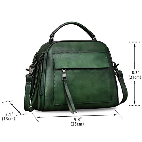 Image of Genuine Leather Purses and Handbags for Women Shoulder Bag Vintage Handmade Real Leather Crossbody Satchel Purse with Strap