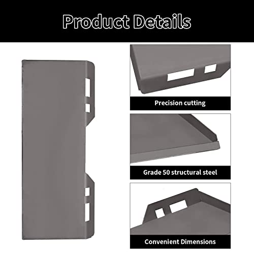 Hecasa 1/2" New Quick Tach Mount Plate Attachment Skid Steer Loader Compatible With Kubota And Bobcat Skid Steers And Tractors #TOP4