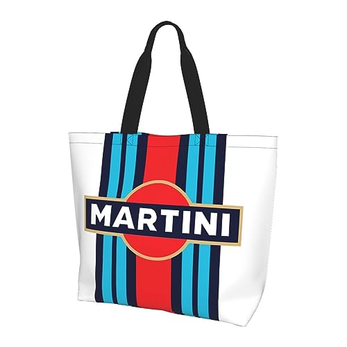マルティーニレーシング エコバッグ 買い物バッグ おしゃれ ショッピングバック トートバック 大容量 厚手 軽量 コンビニバッグ 実用的 手提げ袋 通勤 通学 女性 女の子 男性