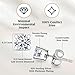 Lab Grown Diamond Stud Earrings for Women And Men 0.5 Carat Platinum Plated Sterling Silver Studs Jewelry Gifts Anniversary Birthday Christmas Gifts Wife Him Her