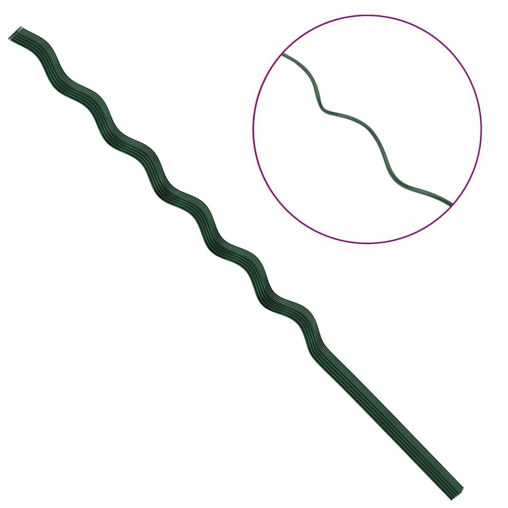 Spiral Supporto per piante, 20 pezzi, verde, 110 x 0,6 x 0,6 cm, in acciaio, per piante rampicanti come fagioli e vite, robusta struttura in acciaio con forma a spirale minimalista, salvaspazio