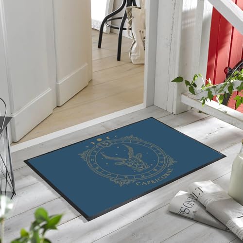 Tapis Entrée Bleu Capricorne pour Sol Propre Astrologie - 6