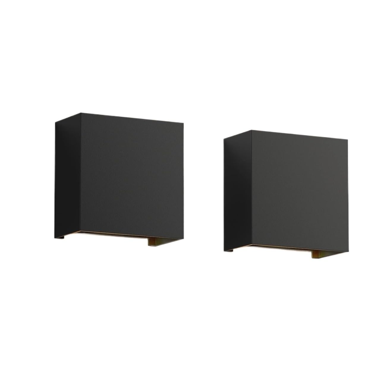 Apliques de pared LED de diseño moderno y elegante, foco negro IP65 de 6W con luz blanca fría