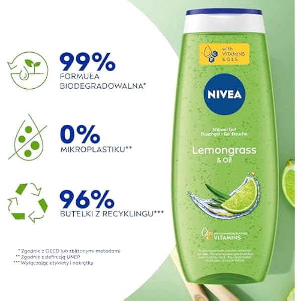 NIVEA Лемонграсс и масло освежающий гель для душа 500 мл