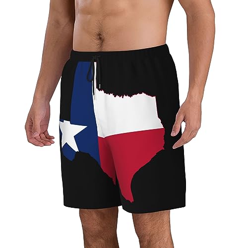 Texas map Flag Mens Swim Trunks Quick Dry Swim Shorts Swimwear Bathing Suits with Pockets3
