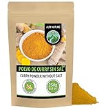 Alpi Nature Curry en Polvo Suave 250g, Polvo de Curry sin Sal, Especias Indias para Cocinar