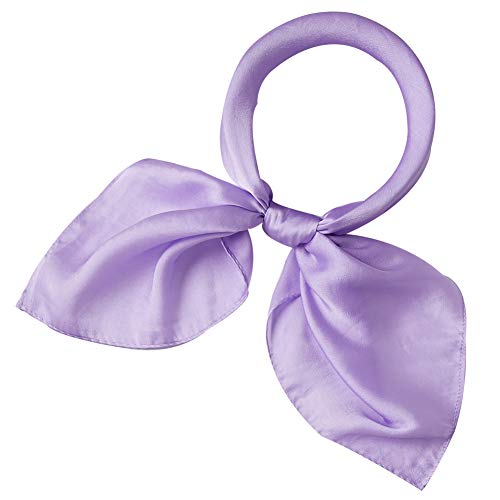 Women Small Square Silk Scarfs 100% Real Mulberry Silk 21