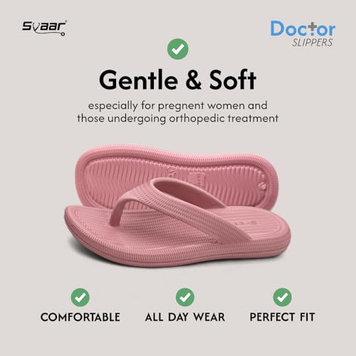 Image of SVAAR Women's Flip-Flops Slippers | Orthopedic, Diabetic, Pregnancy | Soft Doctor Anti-Skid Slipper for Women | Comfortable & Lightweight | All Day Wear Flip-Flops Slipper