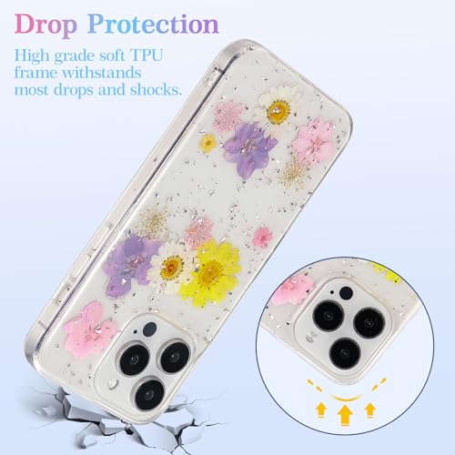 Coque iPhone 14 Pro Max fleur séchée véritable artisanale - 3