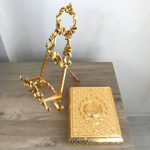 VOGUEHOMEDECOR Luxury Metal Islamic Book Box | Holy Quran Storage Box | Islamic Birthday Graduation Wedding Gift | Muslim Eid Gift | Max. (14x20cm/5,7x8in) Books (Gold, With Kaaba Quran) by VOGUEHOMEDECOR - Image 6