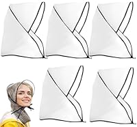 BOBOZHONG Regenhaube mit Visier,5 Stück Wiederverwendbar,Klar Wasserdicht Regenschal Regenhut für Damen,Regenschutz Überkopf Regenmütze für Damen Lady Regenbekleidung