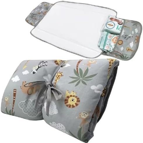 Trocador Fralda Portátil Bebê Impermeável Dobrável com 1 bolso e ...