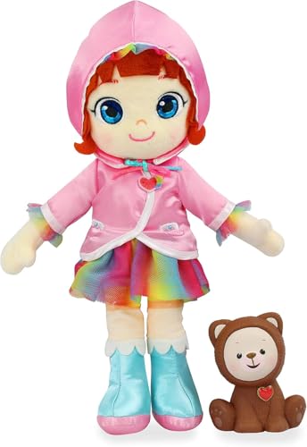 Poupée Ruby en tissu et son ami Choco pour imaginer des histoires à la maison