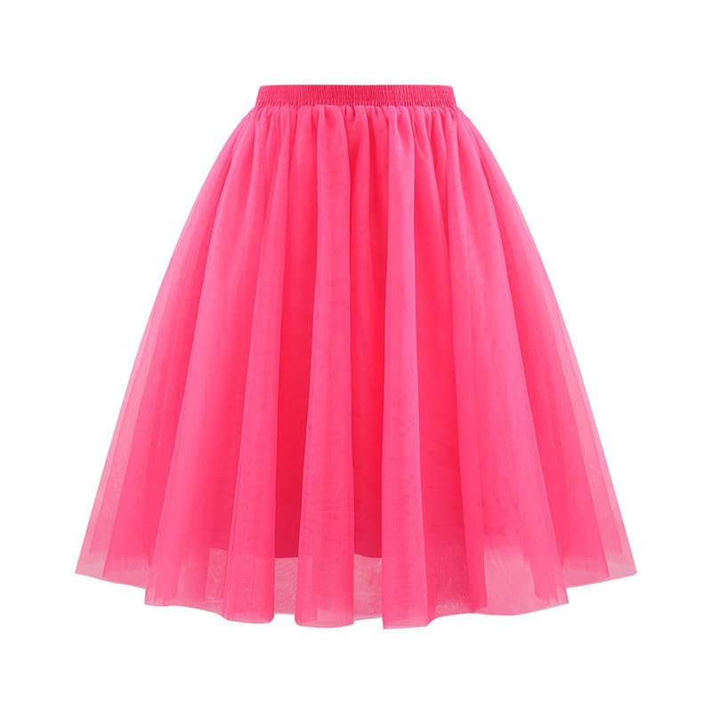 Tutu Skirts for Women Layered Ballet Dress Tulle Midi Knee Length Puffy Skirt 2025 Fashion Summer Boho Dresses