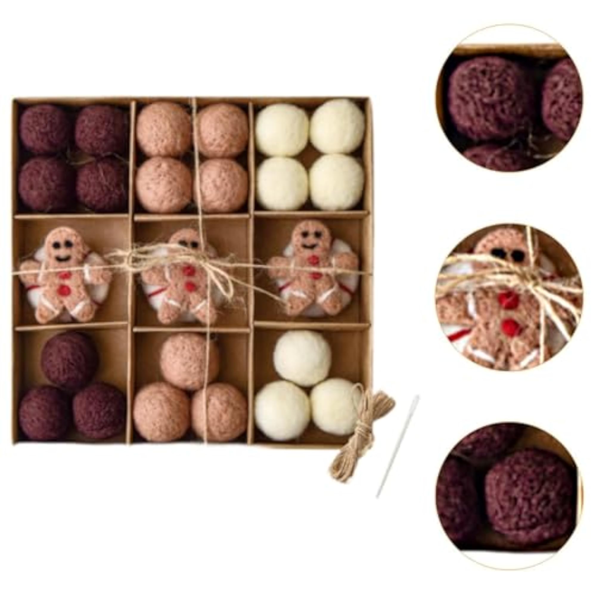 DIY Christmas Felt Ball Garland Set for Festival Decor