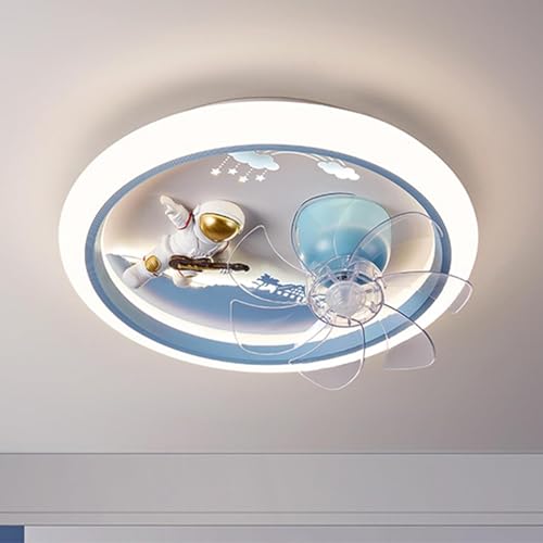 Ventilateur de plafond LED enfant 50cm avec éclairage dimmable télécommandé - 2