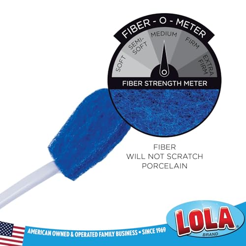 Image of LOLA Bath & Toilet Bowl Scrubber Brush w /Comfort Handle & Hang Hole-1 Count