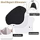 WOLMIK Sneaker Reparatur Patch - 15 Paar Selbstklebend Sneaker Loch Reparatur Leder Patch, Große Größe Schuh Ferse Prävention Pads für die meisten Arten von Schuhen - Schwarz, Weiß, Dunkelgrau,