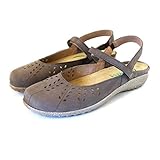 Leder Naot Rari Hellbraun Damen Schuhe Sandaletten Echt-Leder Nubuk Fußbett 17975, Schuhgröße:39 EU