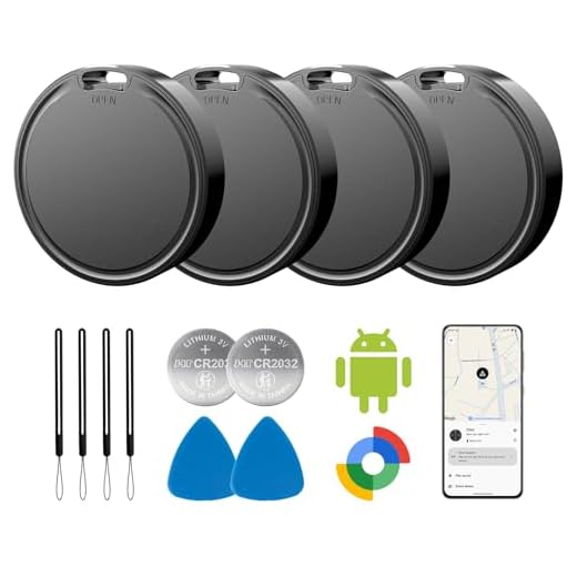 Android-Compatible 4-Pack Tracking Tags with 2-Year Battery