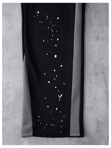 SHENHE Boy's Colorblock Straight Leg Sweatpant Elastic Waist Workout Sports Pants with Pockets4