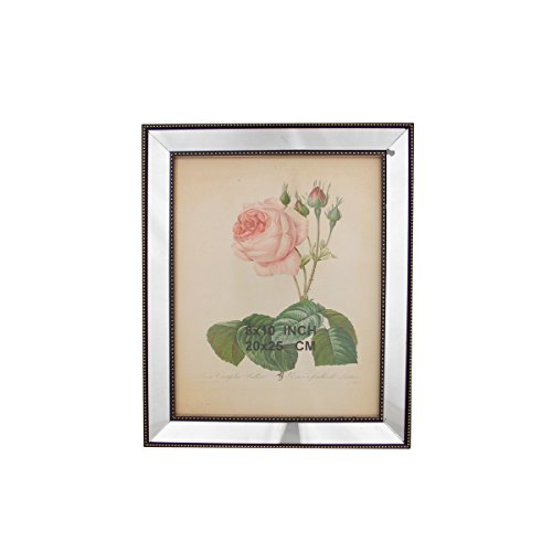 Northlight 12" Black And Silver Glass Mirror Encased Photo Frame For 8" X 10" Photo #TOP17