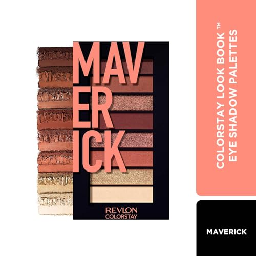 Revlon Colorstay Looks Book, Palette d'OmbresàPaupières, Un Mélange de Teintes de Couleur Brillante, Mat et Métallique, Maverick 930