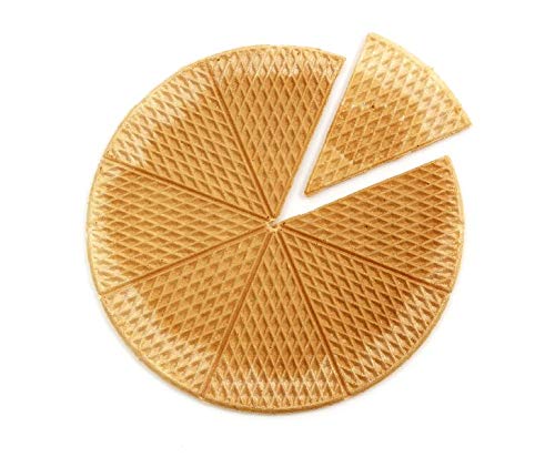 PJaspert Eiswaffeln | Dekoration - Knusperfächer halbsüß 90mm 500 Stück Cover