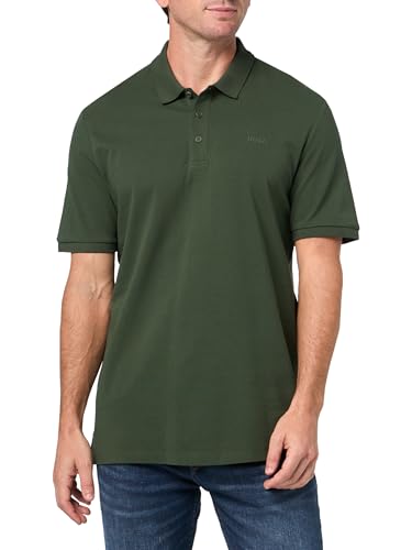 HUGO, Regular Fit Reversed Logo Short Sleeve Polo Shirt, Hunter Green, XL