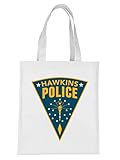 Geschenkverpackung verfügbar clothinx Einkaufstasche Hawkins Police Weiß
