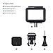 SOONSUN Frame Mount Housing Case for GoPro Hero 5/6/7 Black, Hero 7 Silver/White, Hero (2018) Camera – Protective Cage with Quick Release Buckle, Thumb Screw, and Silicone Lens Cap