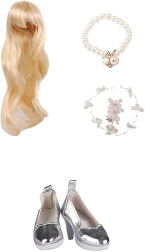 Miniatura 6 de UCanaan BJD - Juego de ropa de muñecas SD de 13, pelucas, zapatos, calcetines, accesorios, juego completo para muñecas BJD de 24 pulgadas y 23.6 in