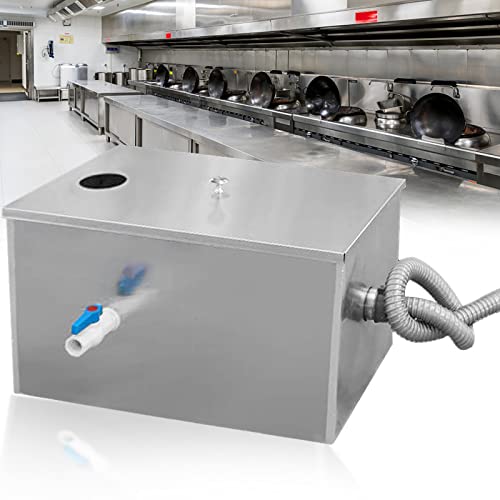 Edelstahl Fettabscheider Kommerziell Grease Trap, Küchenabfluss Fettabscheider für Hotels, Cafés und Kantinen, Abwasser Ölabscheider, Verstopfung der Kanalisation Verhindern Cover